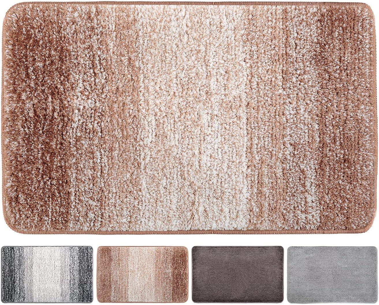 Indoor Doormat Front Door Mat Non Slip Rubber Backing Absorbent Mud and Snow Magic Inside Dirts Trapper Mats Entrance Rug Machine Washable (23 inchx35 inch, Brown Snowflakes)