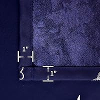 Vista 7 de Cortinas opacas «BGment Moon and Stars» para dormitorio infantil. 2-Azul marino