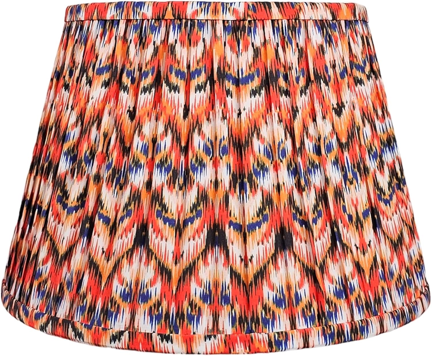 RDI Pleated Pattern Fabric Lampshade, Flora Collection, Large Lamp Shade, 10.5 x 16 x 11 inch (Top x Bottom x Height), Waterscape Blue