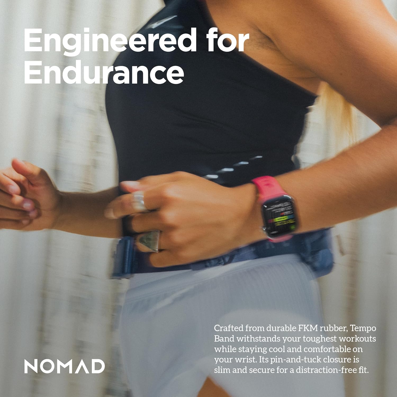NOMAD Tempo Band Apple Watch Ultra 3 and 2 Band, Sport Band for Apple Watch, Compatible with New Series 11, Ultra, 2 and 3, Series 1-11, and SE iWatch