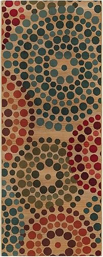 Miniatura 10 de Unique Loom Outdoor Modern Collection - Alfombra rectangular de 7 pies 1 pulgada x 10 pies, color beige y borgoña