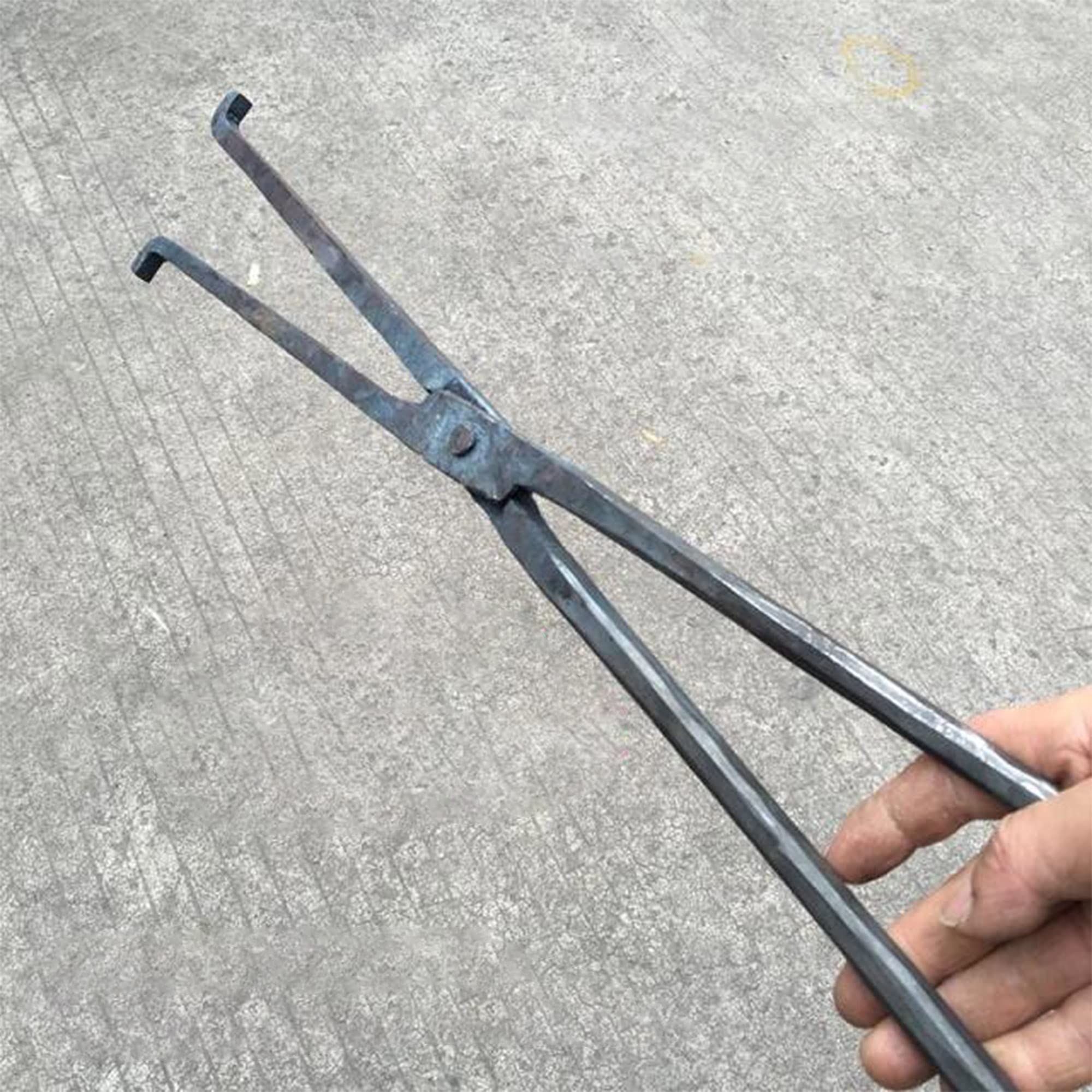 Tenaza de forja Pinzas de herrero Pinza para herramientas de herrero Forja de tornillo de banco de yunque 1.0m 3.0kg Tenaza de forja para Ingeniero Herrero