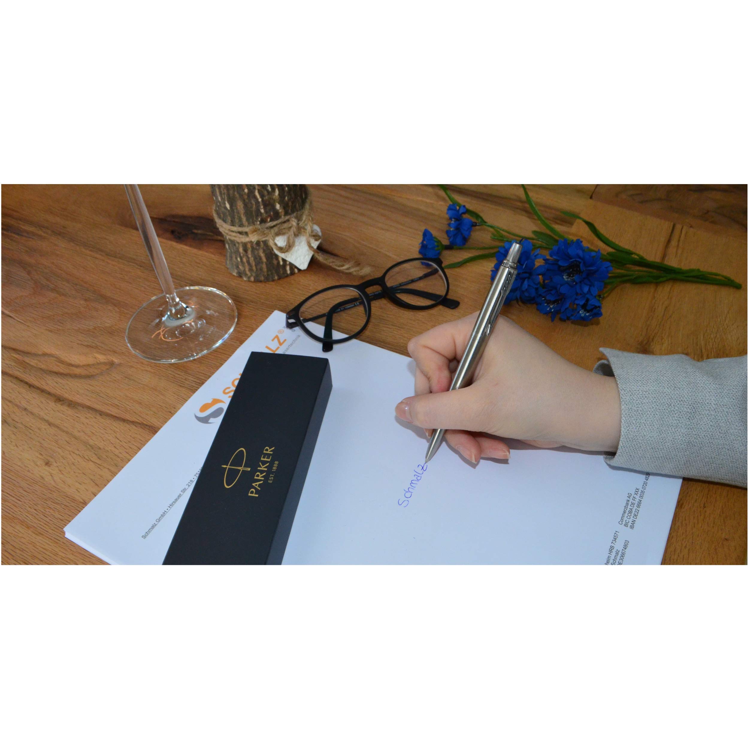 Parker- Exklusiver Kugelschreiber Modell JOTTER inkl. Gravur Lasergravur graviert neu (edelstahl)