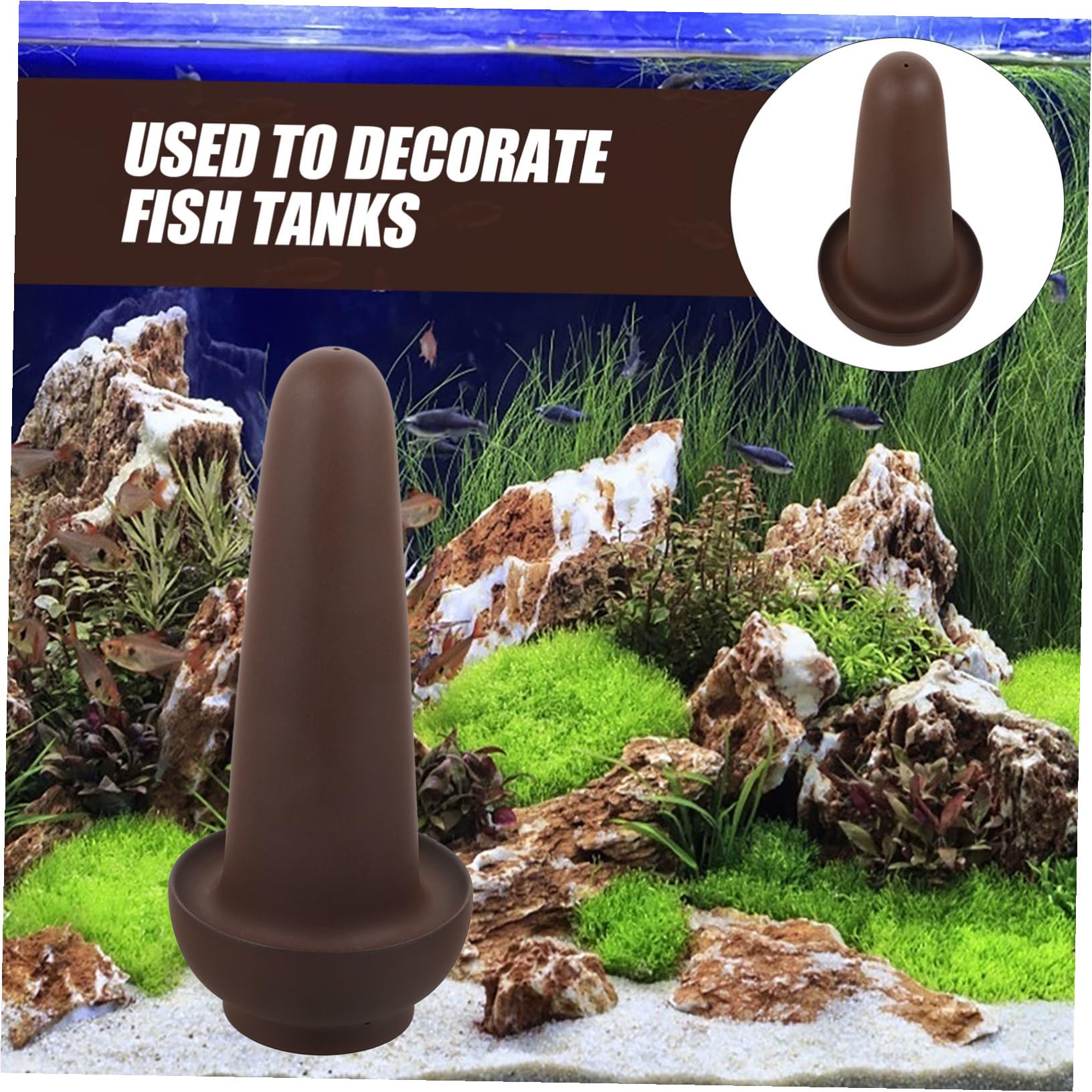 Fischlaichkegel Brutkasten aus Rotem Steinzeug Braun für Aquarium