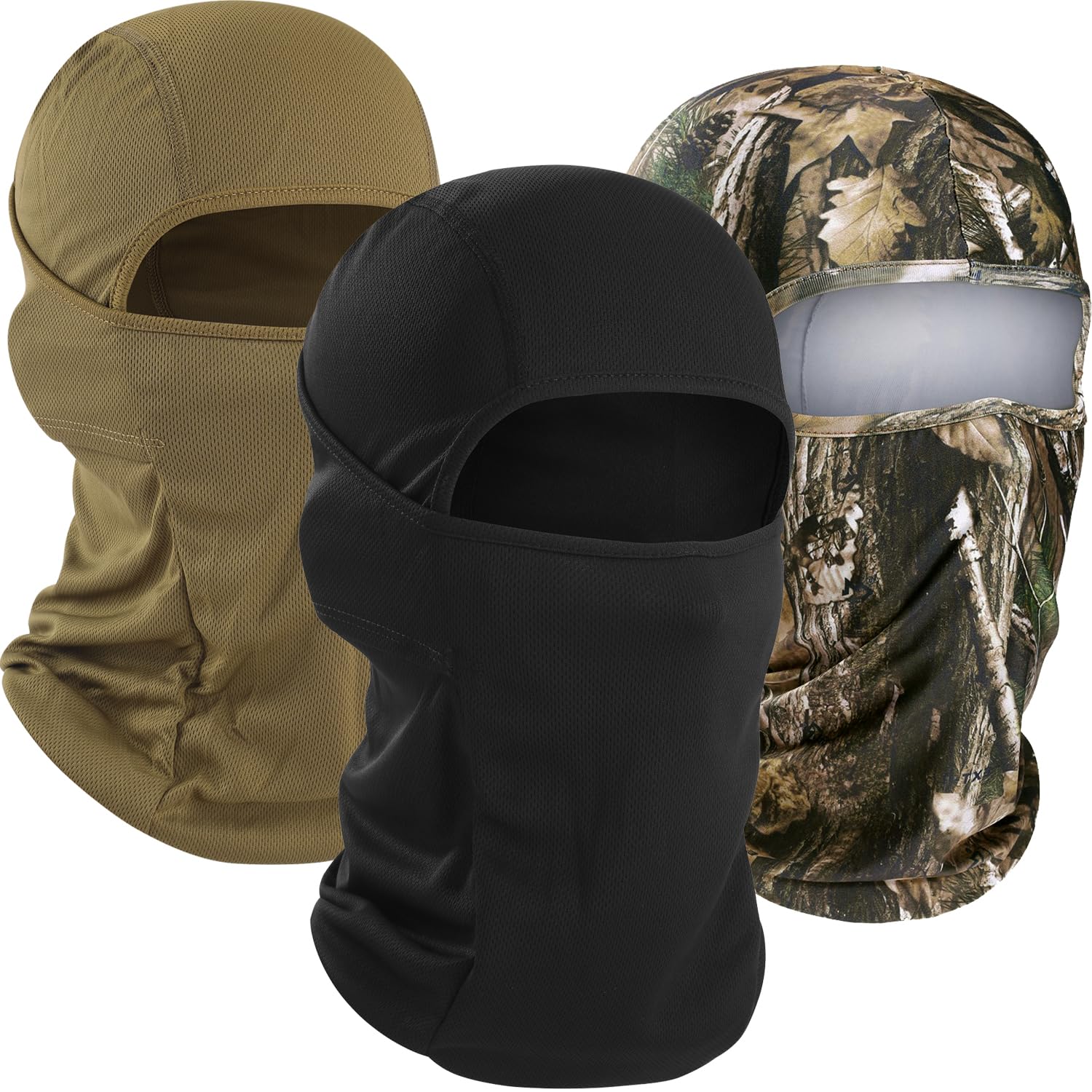 WTACTFUL Summer Balaclava Face Mask Men, UPF50+ Breathable Sun Protection