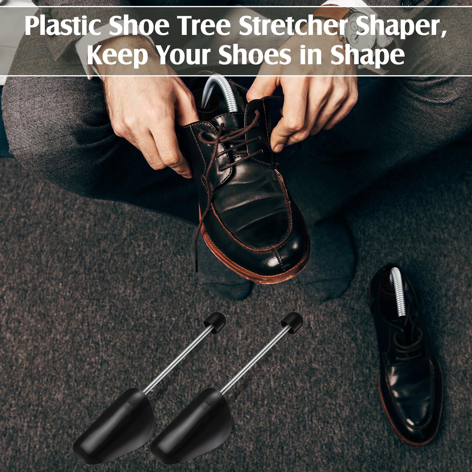 Barydat 50 paia di scarpe in plastica barella scarpe da ginnastica Shaper Bulk pratico regolabile scarpe supporto per stivali per gli uomini