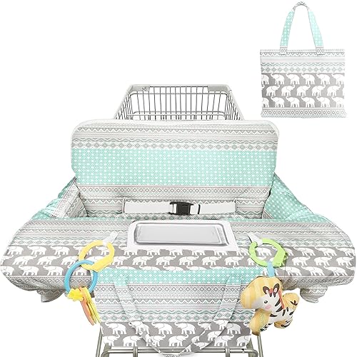 Funda para carrito de compras para bebé 2 en 1 Funda para silla alta con arnés de seguridad Multifuncional Patrón de dinosaurio Cubiertas de carrito