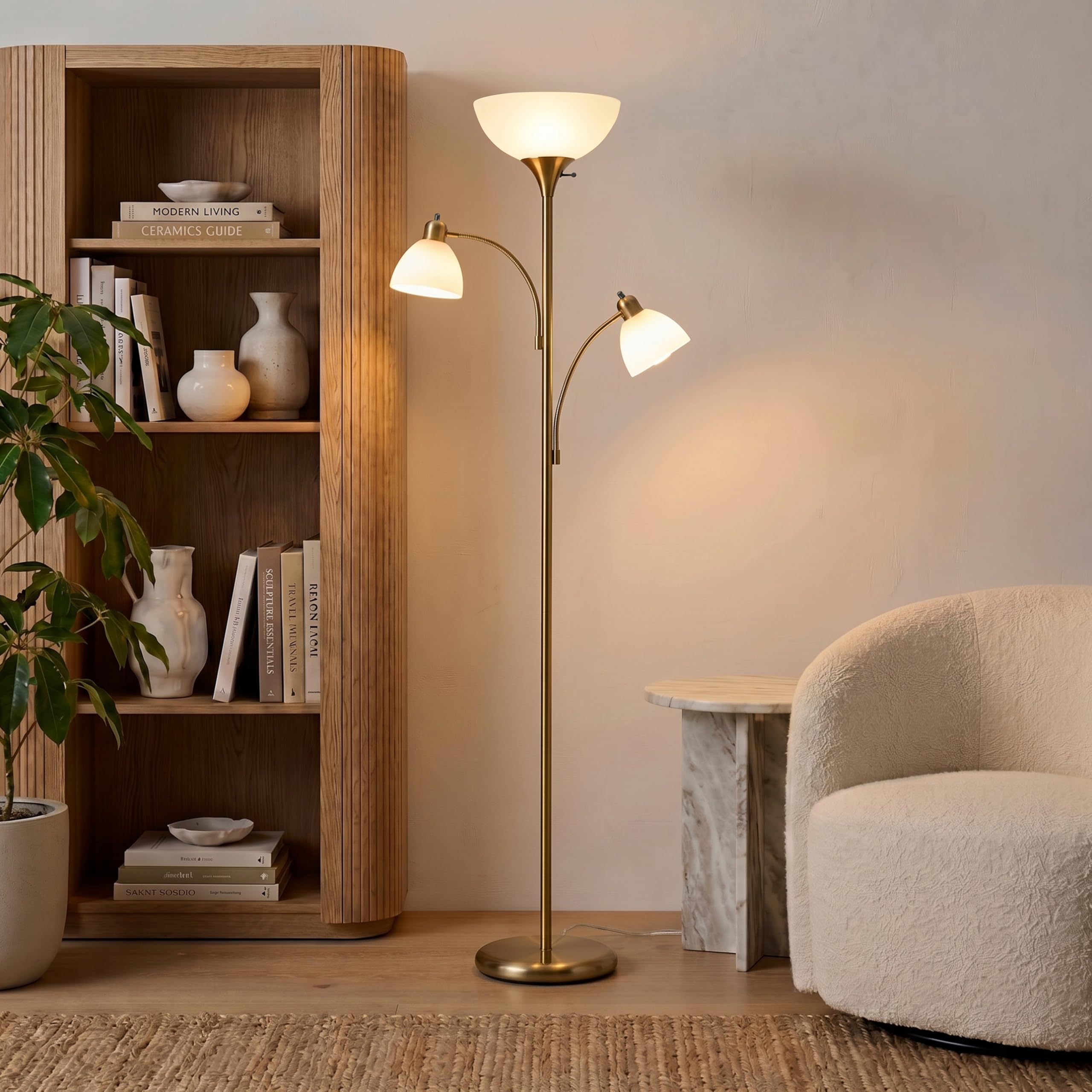 スタイリッシュなフロアランプ 高輝度LED Amazon.co.jp : Brightech スカイドームダブルLEDフロアランプ