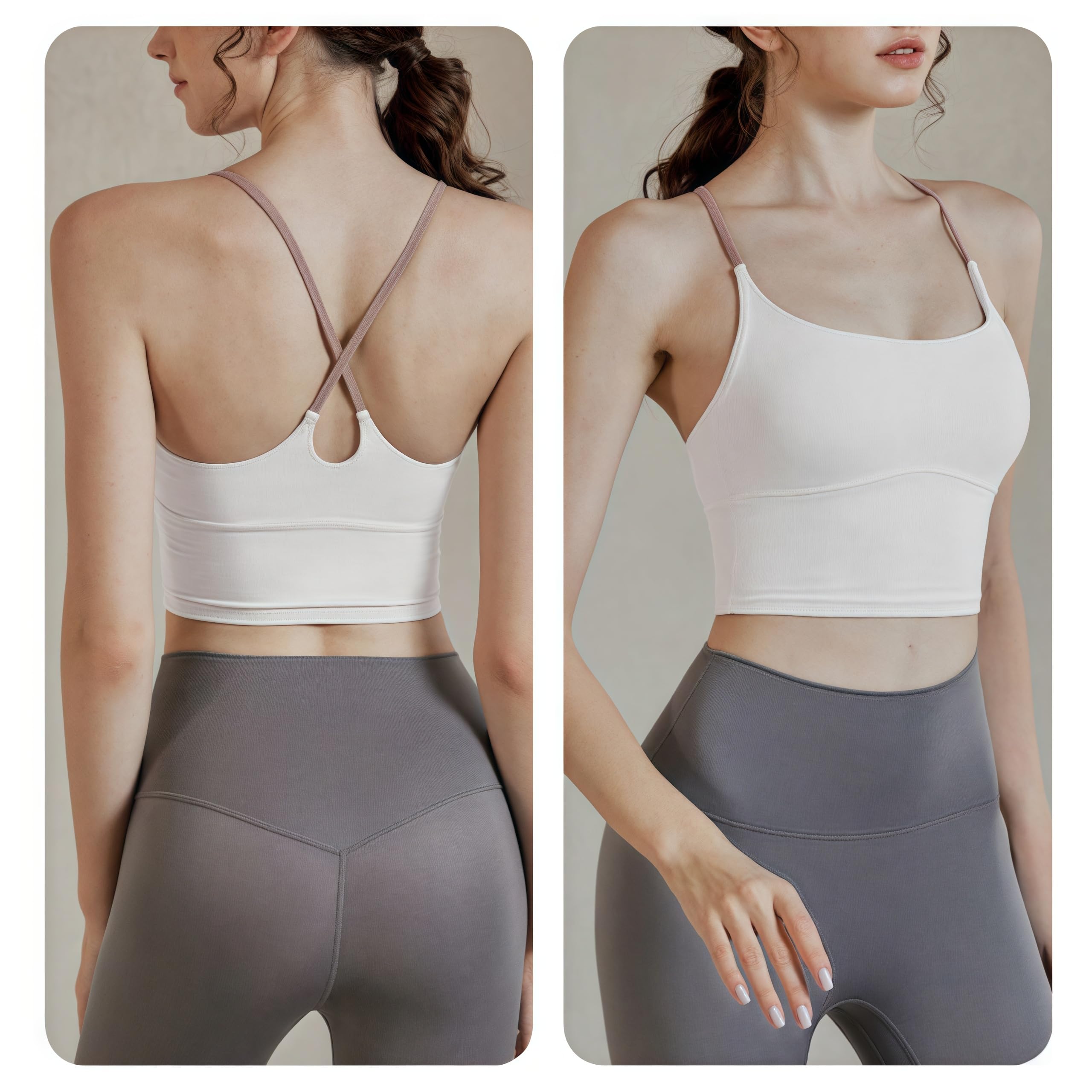 Mujer Camiseta de Tirantes Deportiva, Camiseta Básica sin Mangas, Transpirable y Ligera para Gimnasia Yoga Camiseta de Tirantes Corta Informal con Tirantes Finos