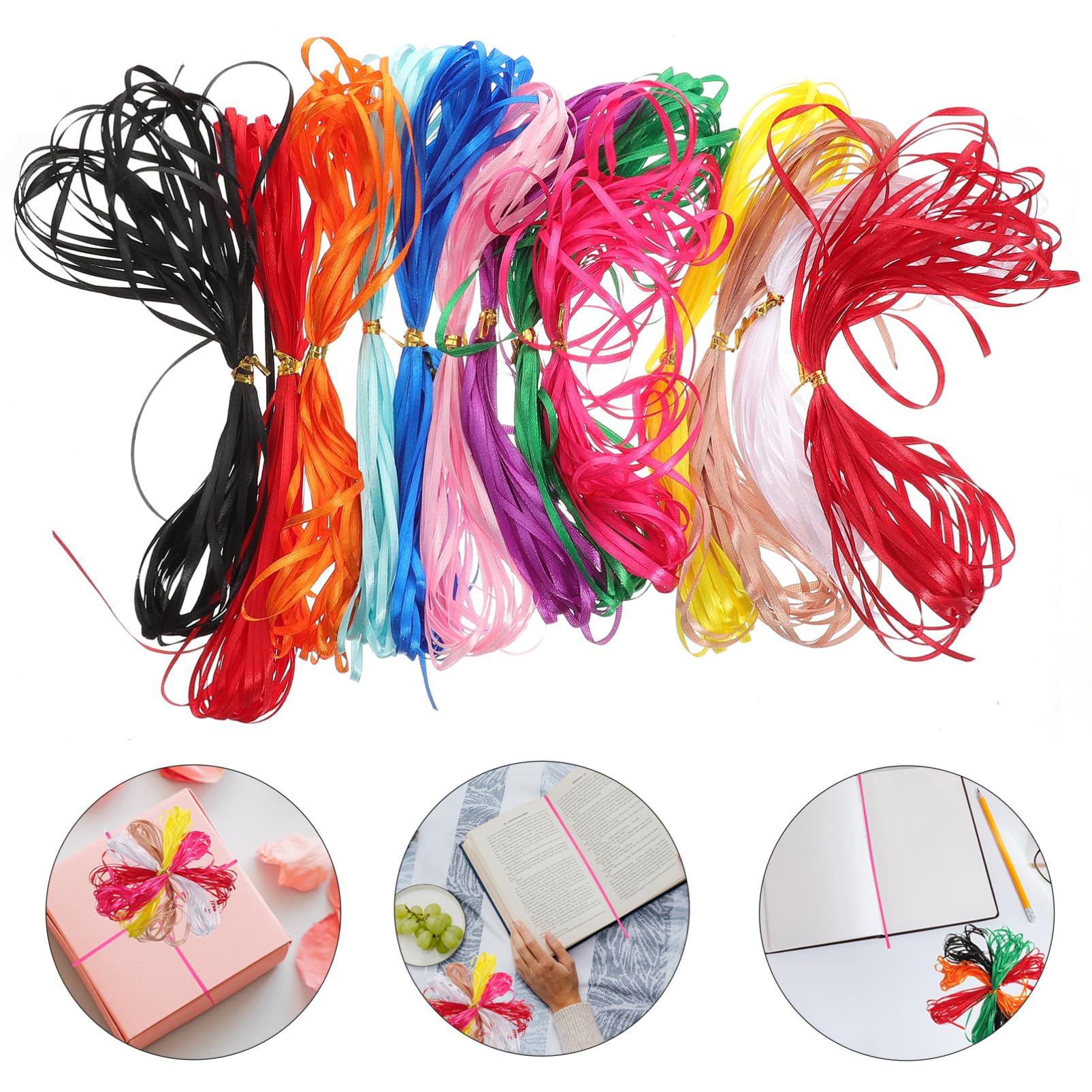 SHINEOFI 39rollos Cinta De Decoración Ribbons Para Manualidades y Embalaje Para Bodas y Fiestas