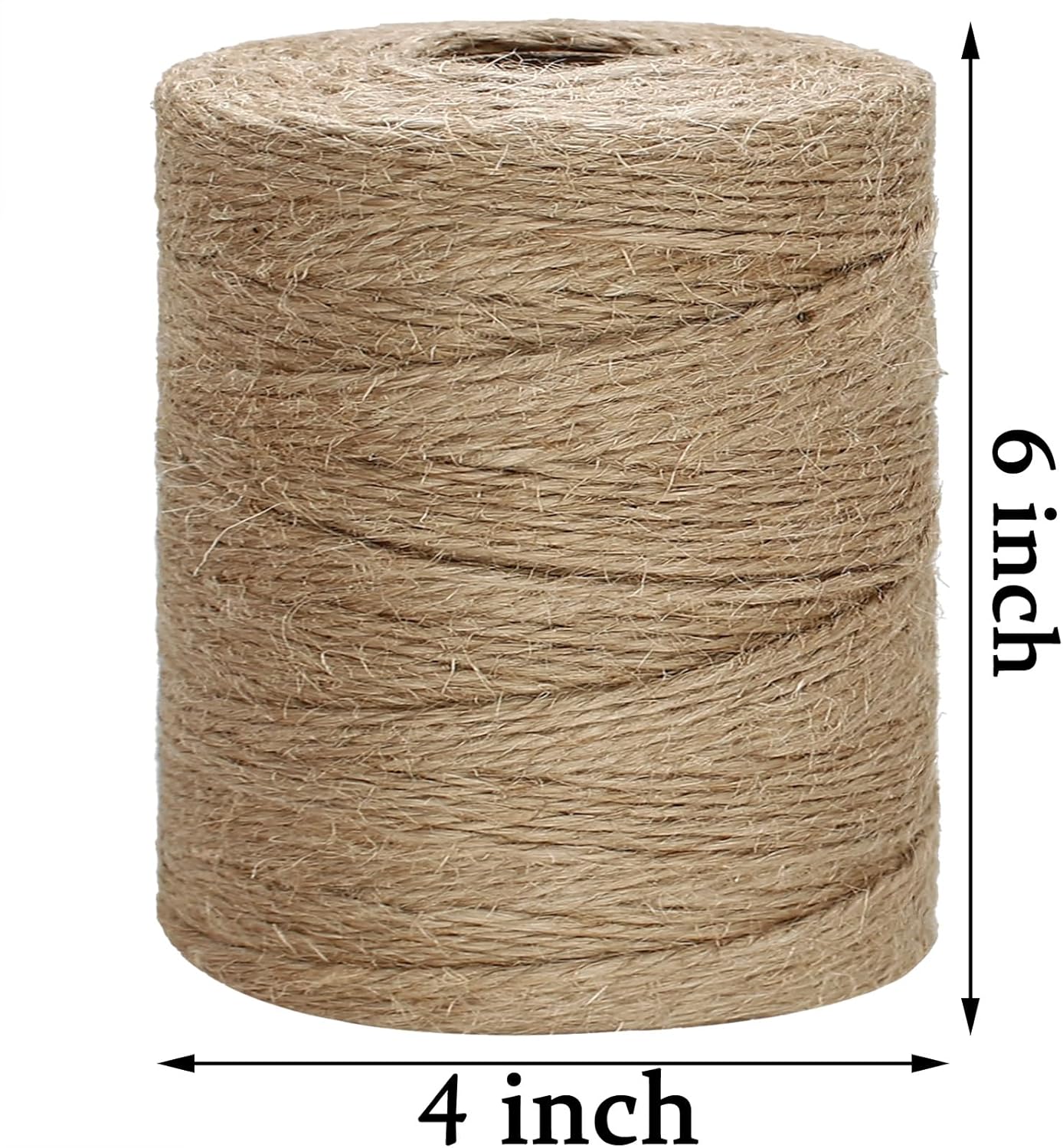 Jute Twine String 3mm Natural Thick Garden Twine String 1000 Feet Heavy Duty Hemp Brown Twine String for Crafts, Gift Wrapping, Photos String, Home Decor, Wedding, Christmas and Gardening.