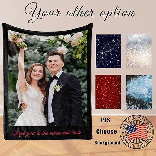 Miniatura 3 de DIYKST Manta de forro polar personalizada con fotos para familiares, amigos y mascotas, mantas personalizadas con collage de fotos de 1 a 9 para el