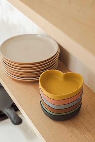 Miniatura 8 de Spoondrift Placa de corazón de succión de silicona de grado alimenticio 100%  Para bebés y niños pequeños, sin BPA, apto para lavavajillas y
