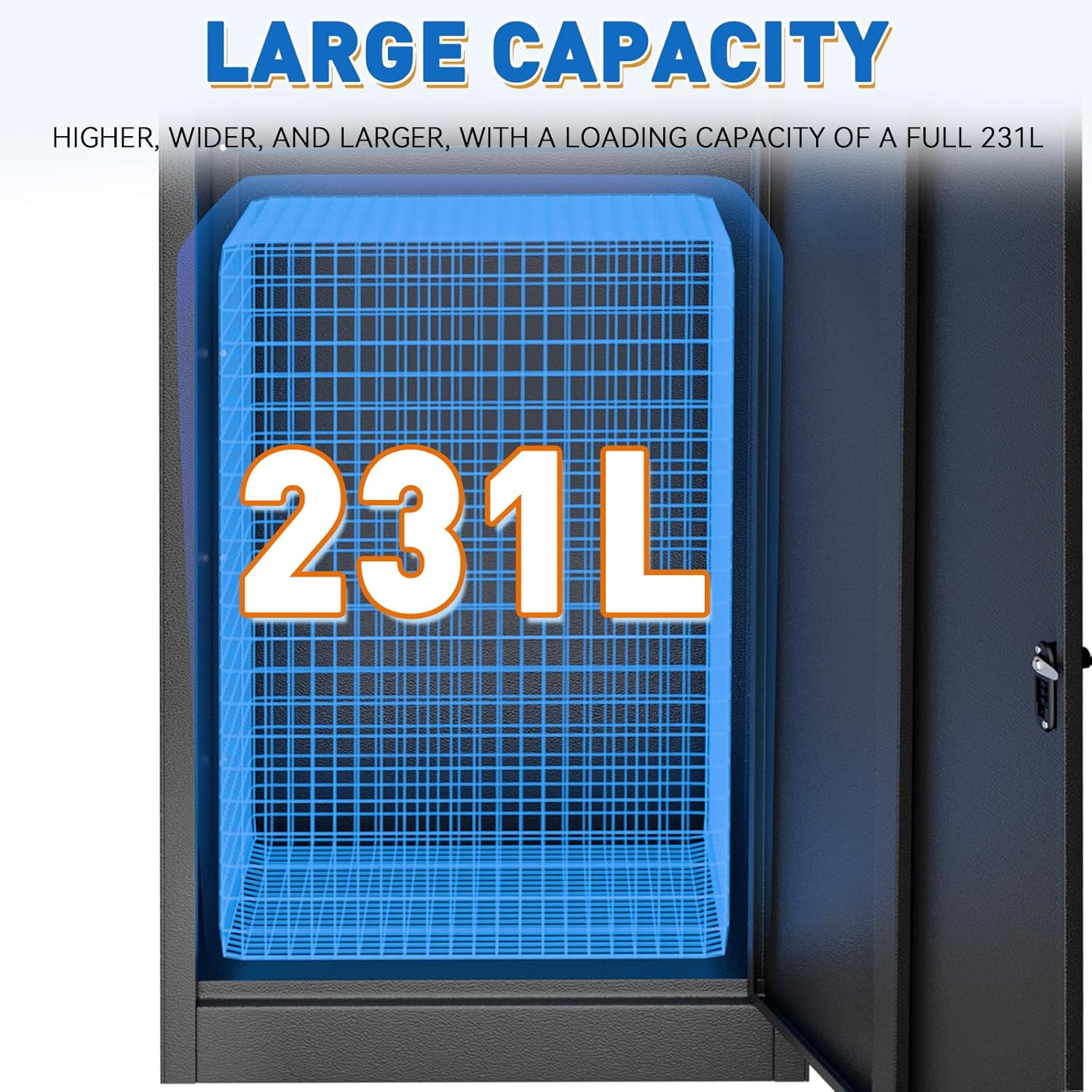 Package Delivery Boxes for Outside, Extra Large Parcel Drop Box with Combination Lock, Anti-Theft Galvanized Steel Waterproof, Secure Storage for Home Porch Curbside Yard Garden (53x42x130cm)