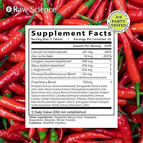 Miniatura 3 de Suplementos de óxido nítrico para hombres con raíz de maca negra, Muira Puama, Tongkat Ali (Longjack), L-Arginina, Suplemento de fertilidad para