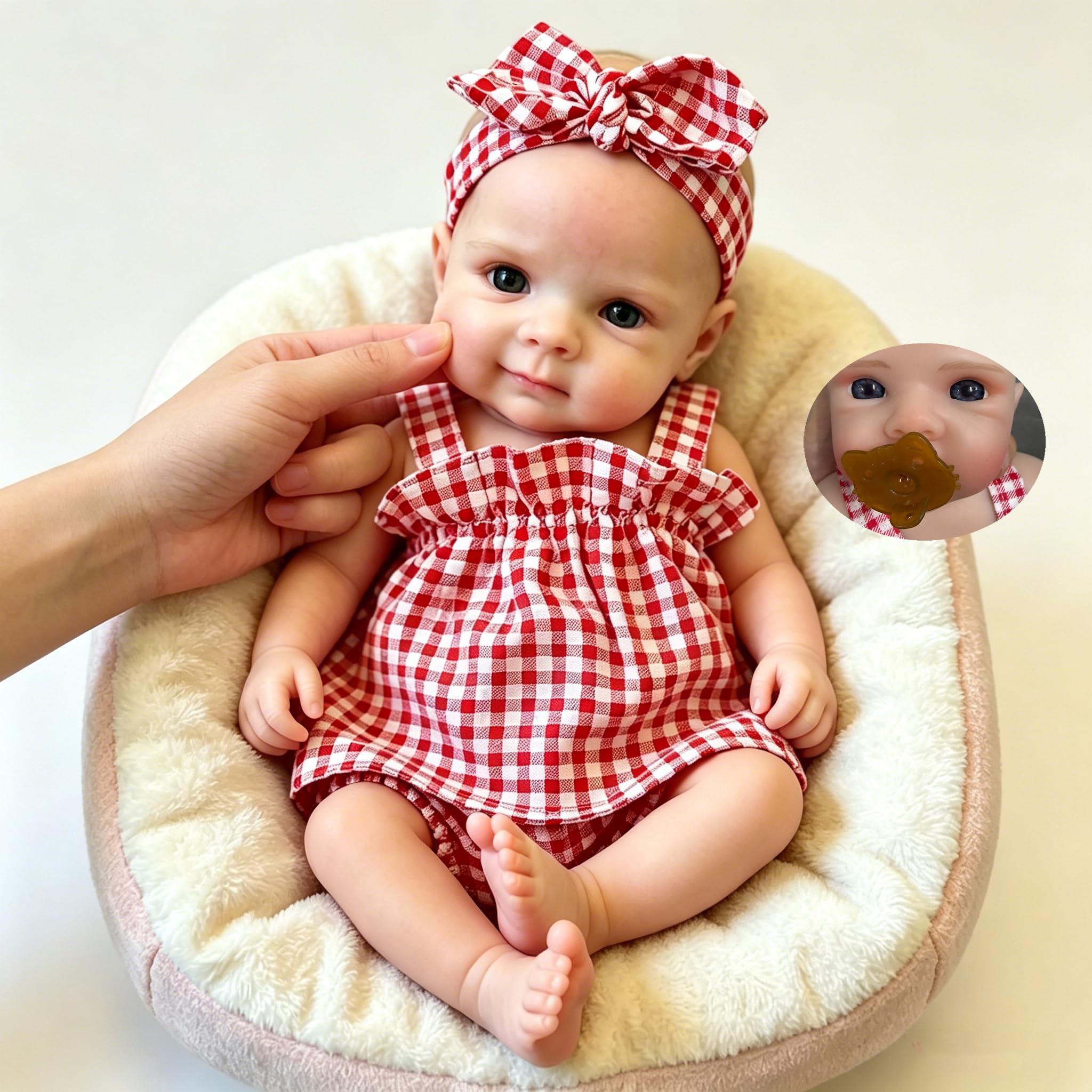 Anano Bebe Reborn Silicona Cuerpo Completo 30Cm Muñeca Reborn Silicona niña