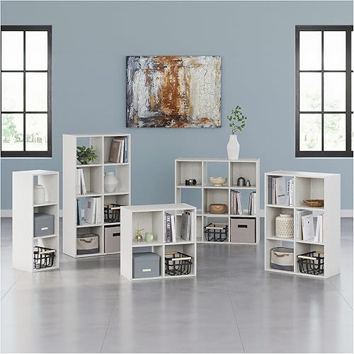 Miniatura 115 de Signature Design by Ashley Paxberry Coastal - Organizador de almacenamiento o librero moderno de 6 cubos, color blanqueado, diseño costero