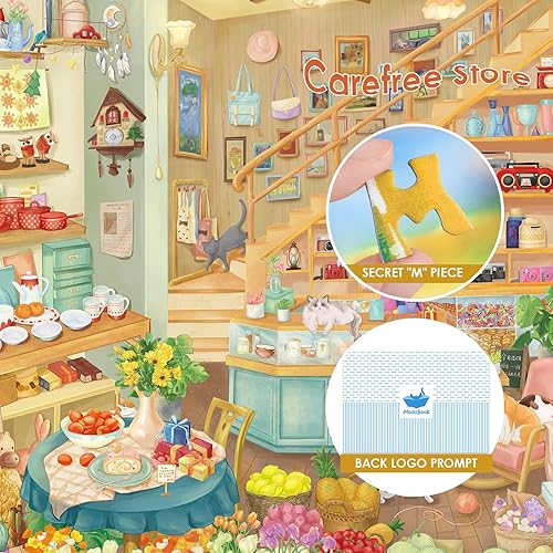 Miniatura 3 de MOMIBOOK - Rompecabezas para adultos de 1000 piezas, de Carefree Store, imagen de pintura, 29.5 x 19.7 pulgadas, elefante blanco para adultos,