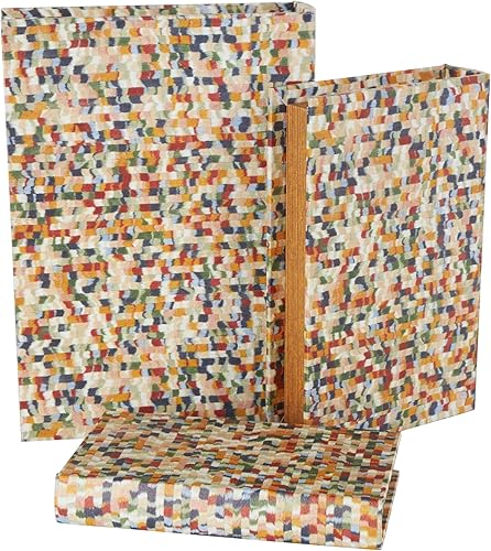 Miniatura 10 de Deco 79 Caja decorativa de madera con forma de libro de almacenamiento con tapa de mapa del mundo, juego de 3 cajas decorativas de recuerdo de 15