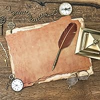 Vista 6 de Harloon 100 piezas de papel de acuarela de algodón vintage de aspecto antiguo, cartulina en blanco de 200 GSM grueso con borde deckle anticuado