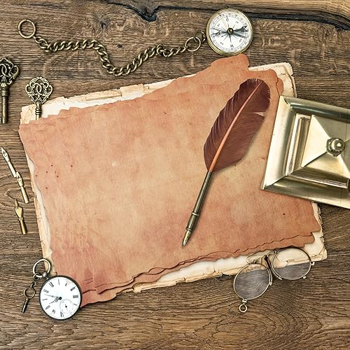 Miniatura 6 de Harloon 100 piezas de papel vintage de acuarela de algodón de aspecto antiguo, cartulina en blanco de 200 GSM grueso con borde anticuado para