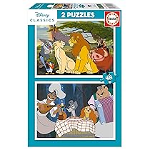 Educa – Puzzle Disney Animali | 2×48 pezzi Puzzle Set | Disney Animali, Bambini | dai 4 anni (19996)