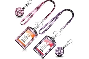 Vertical Style Glitter Badge Holder for Women