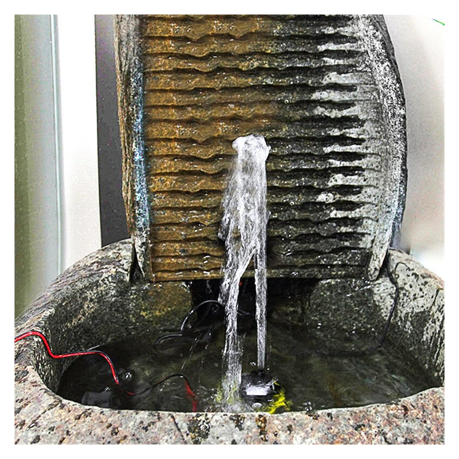 Bomba sumergible Bomba de agua ultra silenciosa Minibomba de agua sumergible de 12 V y 3 metros de altura de elevación con puerto de alimentación for acuarios, jardines, piscinas y estanques