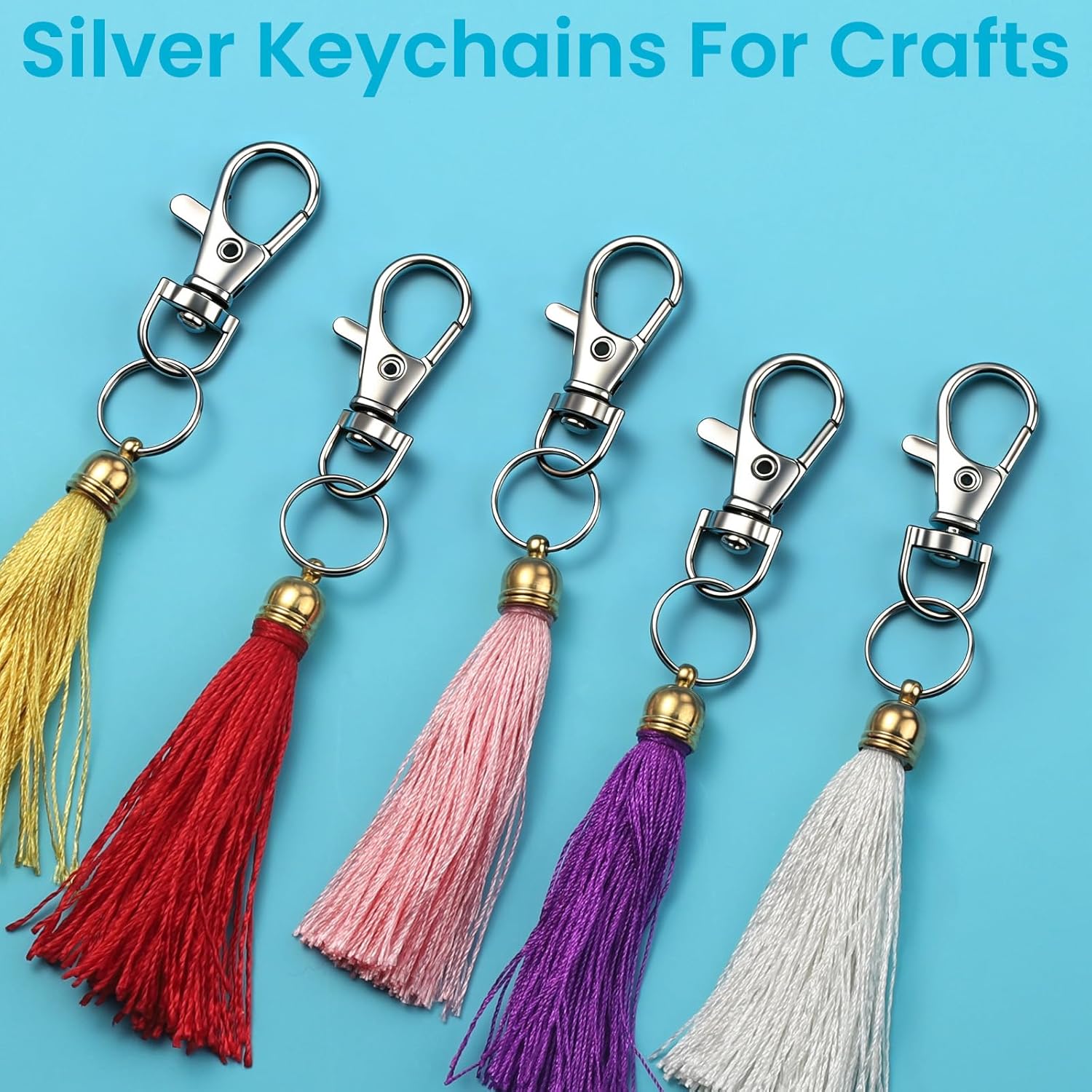 Lobster Claw Clasps and Key Rings, Keychain Making kit, Keychains