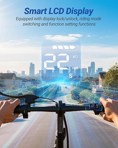 Miniatura 93 de Maxshot Scooter eléctrico, neumático de 8.5 pulgadas/10 pulgadas/14 pulgadas, velocidad máxima de 16/19/22 Mph, 12/16/21/27/28/49/50 millas de largo