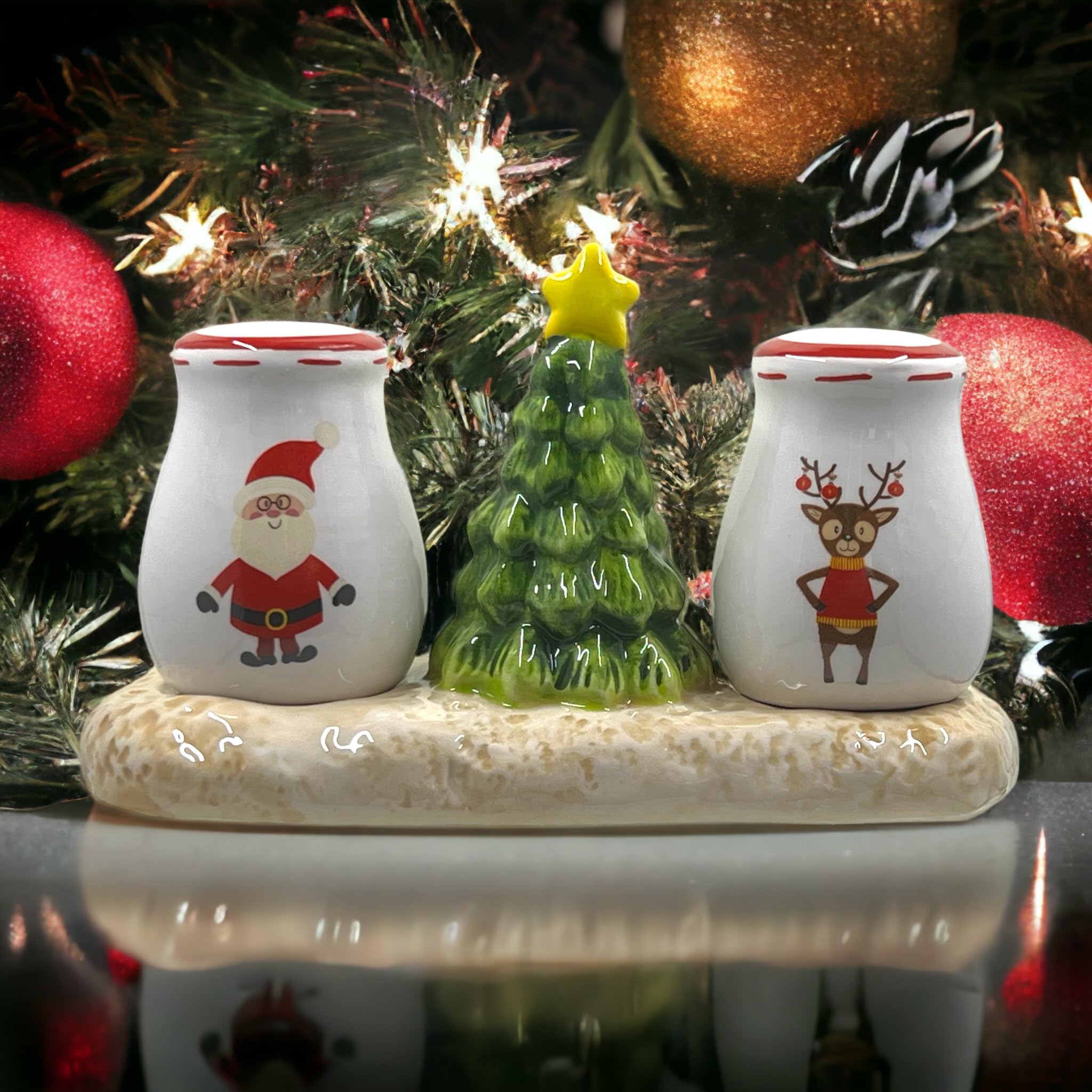 Lot De 2 Salières Et Poivrières MIJOMA - Porcelaine élégante - Design Phares - Qualité Alimentaire