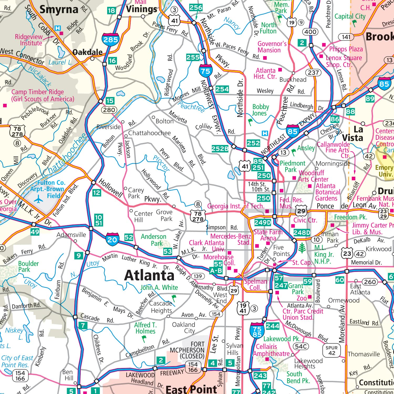 Rand McNally Easy to Fold: Georgia State Laminated Map - Image 6