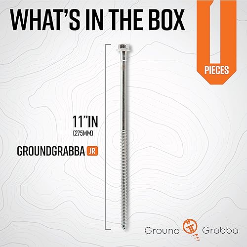 Miniatura 7 de GROUNDGRABBA Anclajes de suelo atornillados para jóvenes, resistentes, para tiendas de campaña, campamento al aire libre, mochileros y uso en el