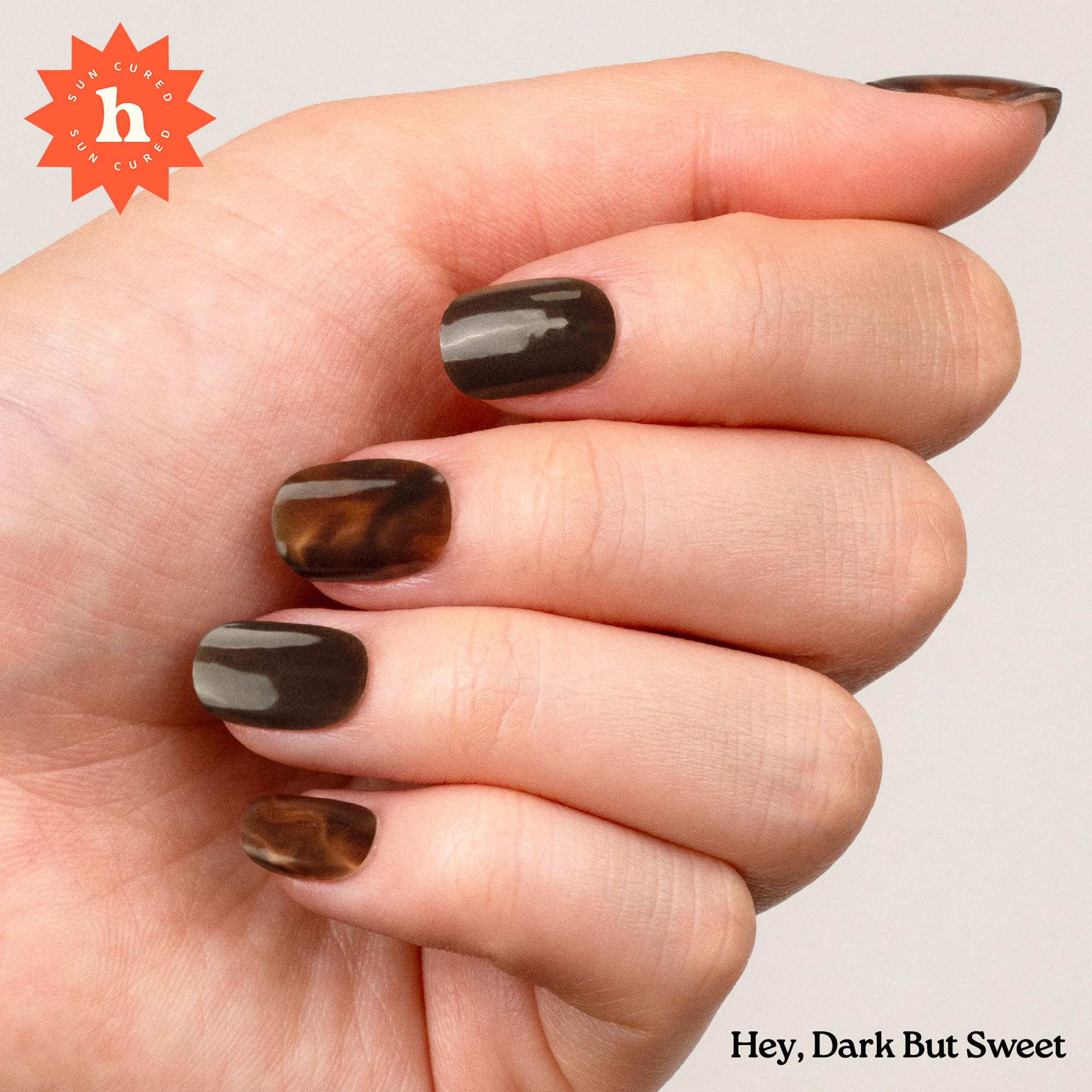 Heyhae Gel Nail Strips - Dark Chocolate Nails -2 Heyhae Gel Nail Strips - Dark Chocolate Nails -2