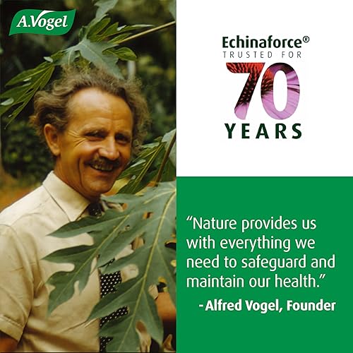 Vista 8 de A. Vogel Echinaforce - Equinácea orgánica fresca empaquetada - 120 tabletas - Fórmula 3 veces más fuerte que la deshidratada - para suplemento