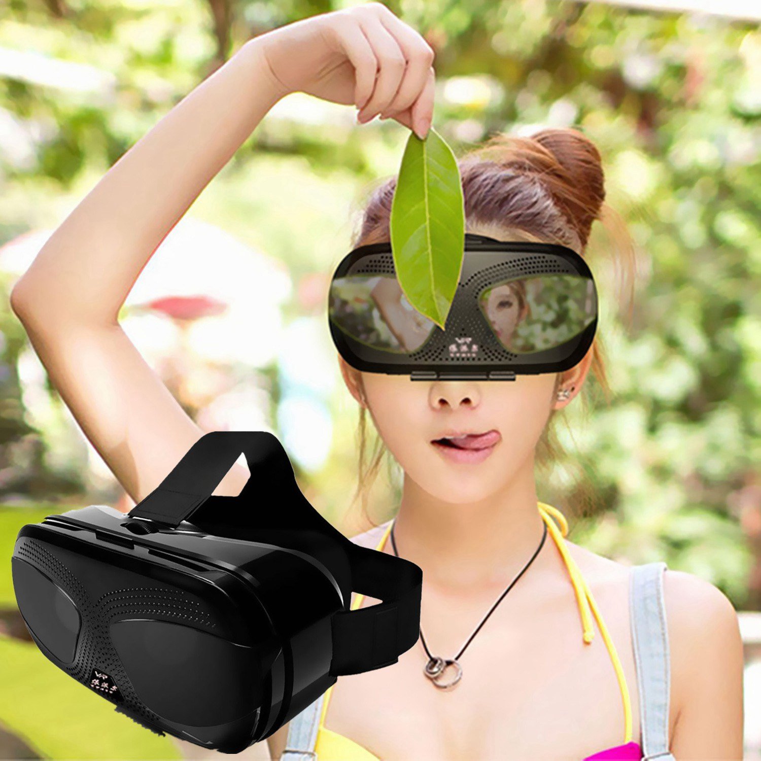 3D VR Headset/Glasses for iOS Android 4.5-6.0” Cellphones, Virtual Reality Box for 3D Movies Games, 