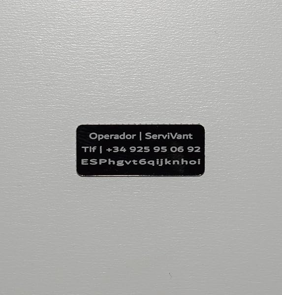 ● Pack 2 Uds. ● Placa Identificativa para Drones ● Placas para Dron CUMPLEN normativa AESA ● Tamaño Personalizados para Todos los Modelos de drone (Kit 2 Placas 3 Lineas) - Aluminio - 2