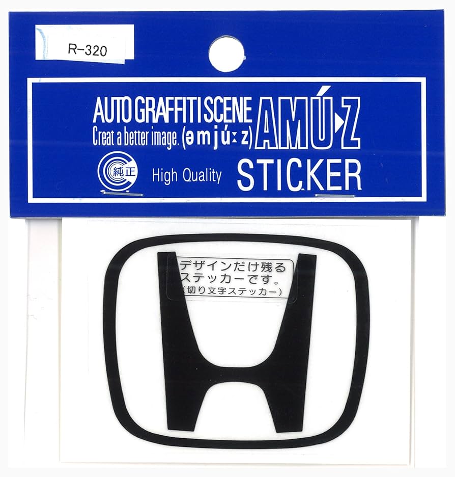 Amazon.co.jp: Toyo Mark Honda Logo Sticker Black 2.4 x 2.0