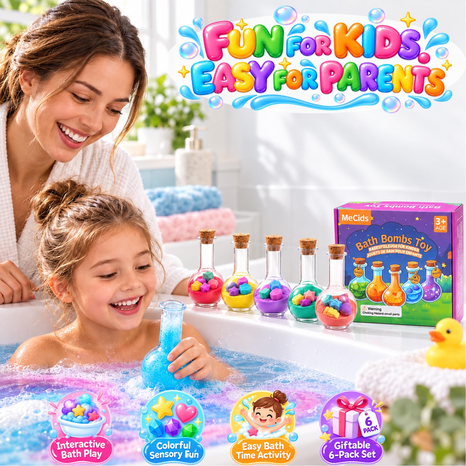 Amazon.com : Bath Bombs for Kid Magic Bath Potions Bubbles Color