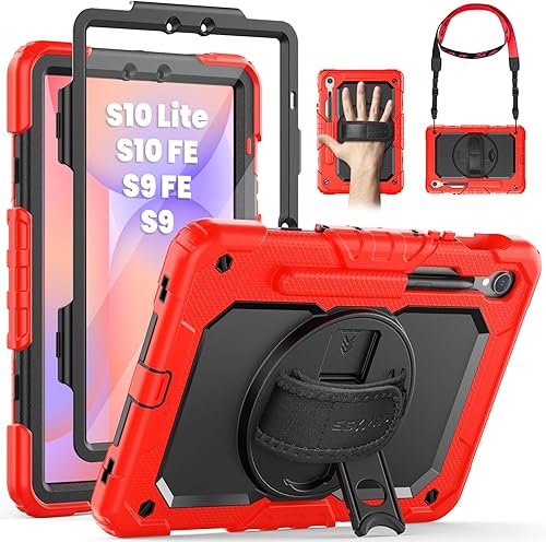 Miniatura 136 de SEYMAC Funda para Samsung Galaxy Tab S10 Lite/S10 FE/ S9 FE/ S9 5G (10.9''/11''), resistente a prueba de golpes con protector de pantalla, soporte