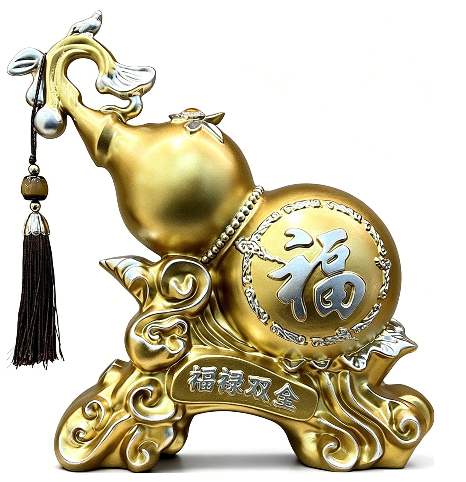 Good Luck Gourd, Chinese Feng Shui Resin Statue for Office Home Desktop