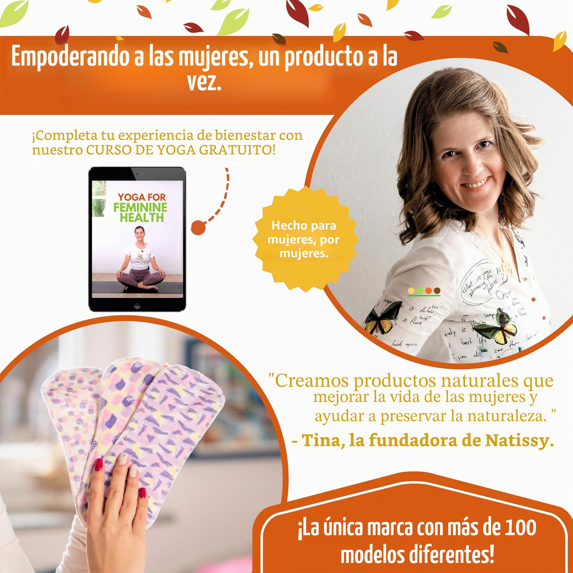 Natissy Salvaslips Reutilizables de Algodón Orgánico para Mujer, Lavables, Transpirables, Suaves, Sin Olores y Sin PUL - Pack 7 Tanga - Made in EU