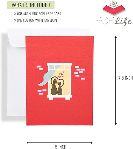 Miniatura 5 de PopLife Love Kitties - Tarjeta de felicitación emergente 3D para el día de la madre, día de San Valentín, para amantes de los gatos, para mamá,