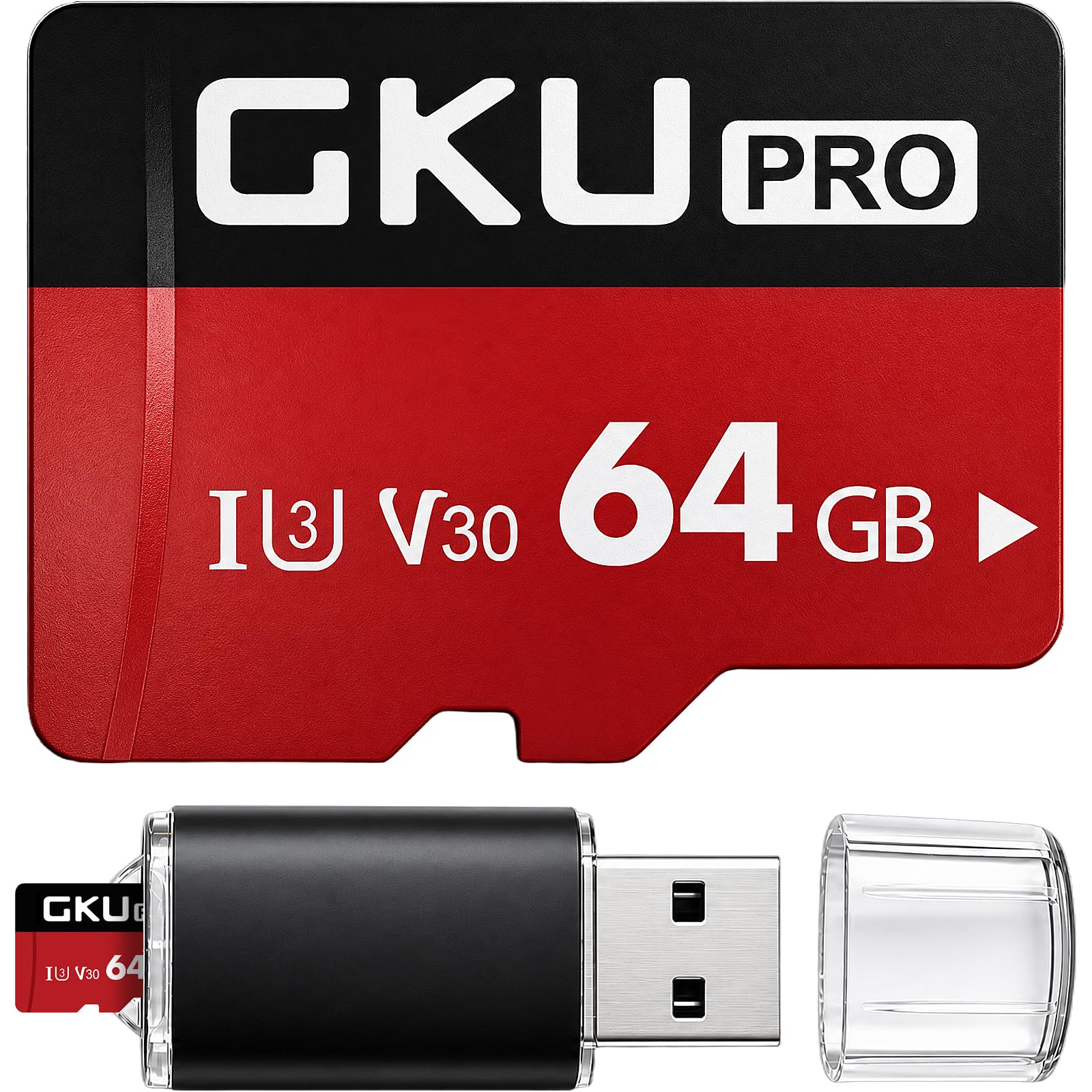 GKU 64GB Memory Card for Dash Cam with Card Reader, High Endurance Card for Daily Driving Recording and Loop Recording-image-30