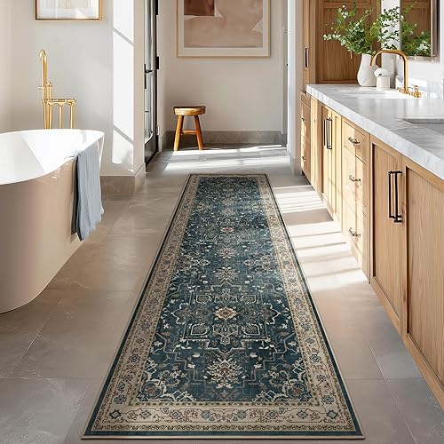 Miniatura 4 de Alfombra de pasillo 2x8, azul profundomulti