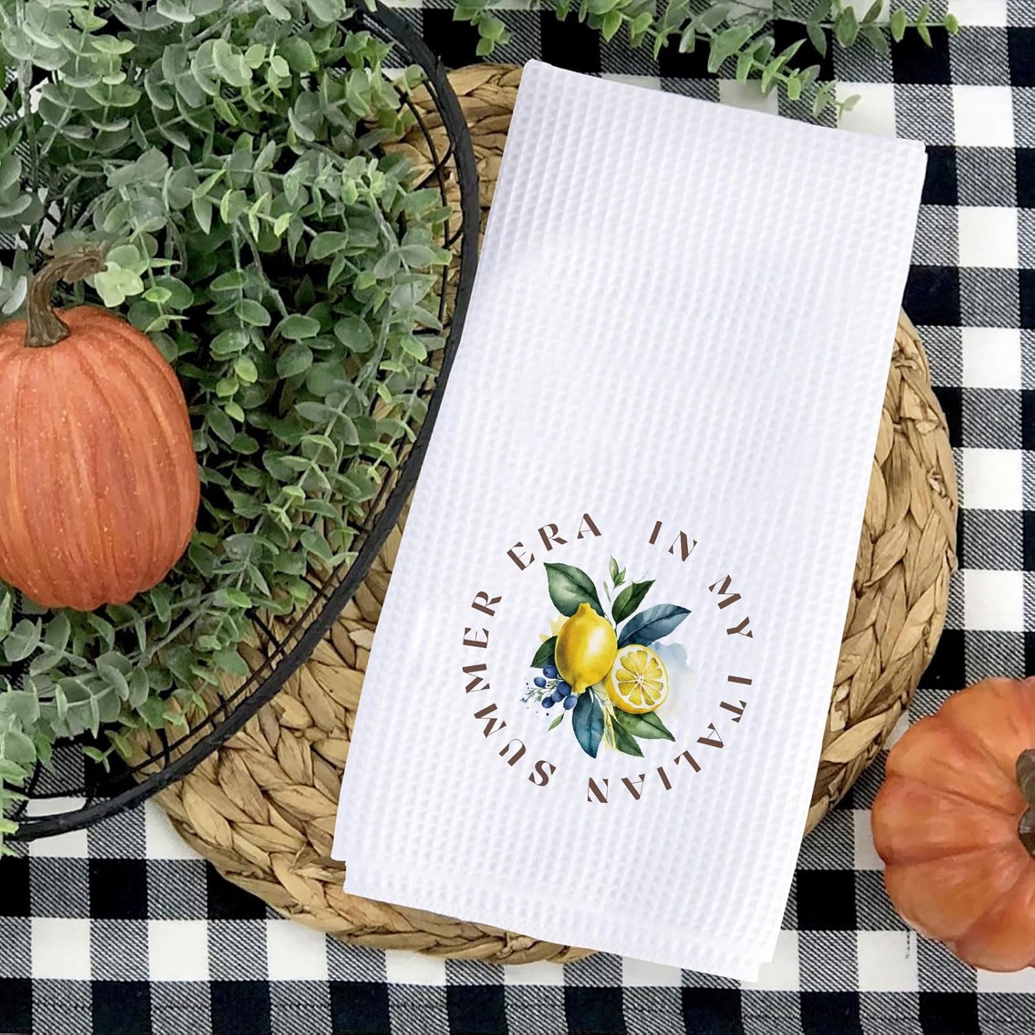 TSOTMO Italy Lemons Gift Italian Islands Gift Italy Traveler Lemon Lover Gift in My Italian Summer Era Kitchen Towel Dish Towel (My Italian Towel) - Image 5