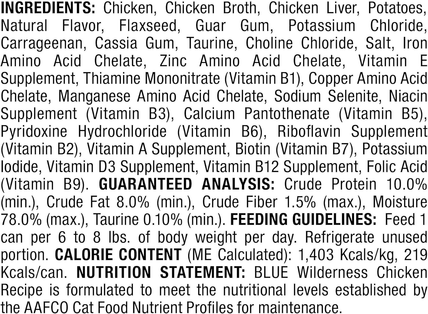 Blue Buffalo Wilderness High Protein, Natural Adult Pate Wet Cat Food Variety Pack, Chicken, Salmon, Duck 3-oz Cans (12 Count- 4 of Each Flavor) : Pet Supplies
