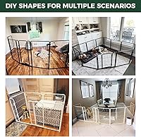 Vista 3 de FXW Homeplus Unleashed Corralito para Perros de Interior - Juego Sin Estrés y Seguro, Resistente de 24 Pulgadas 4 Paneles Corral para Cachorros