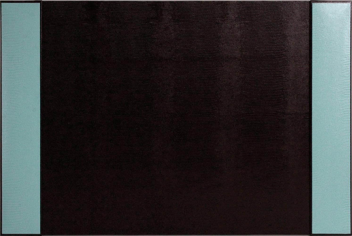 Caspari Lizard Desk Pad in Robin's Egg Blue and Black