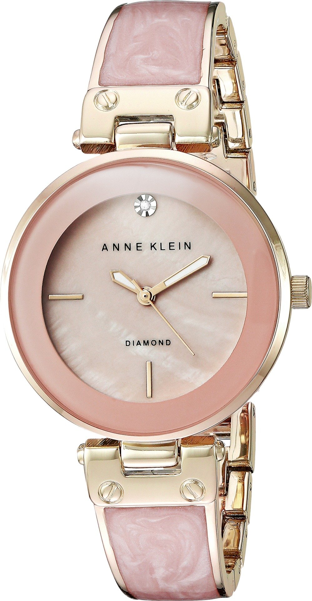 Anne Klein Women's Genuine Diamond Dial Bangle Watch